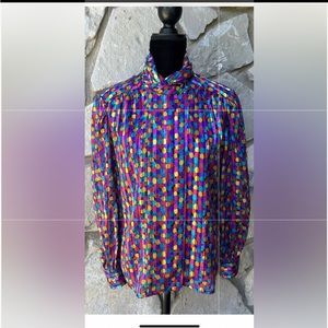 Vintage 90s Y2K Collections by Josephine Long Sleeve‎ Blouse Size 6